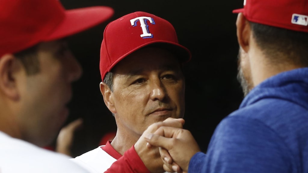 Texas Ranger interim manager Don Wakamatsu before a baseball game against the Seattle Mariners Friday, Sept. 21, 2018, in Arlington, Texas. (AP Photo/Mike Stone)