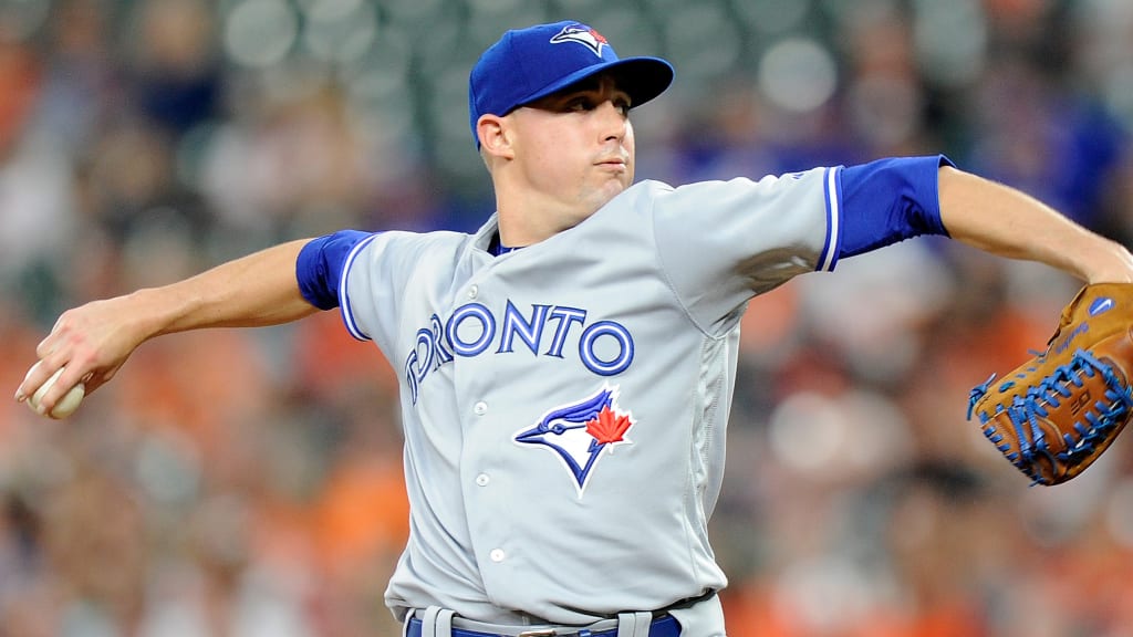 After 76 pitches Sunday, Aaron Sanchez should be in the 90-pitch range vs. the Astros. (Getty)