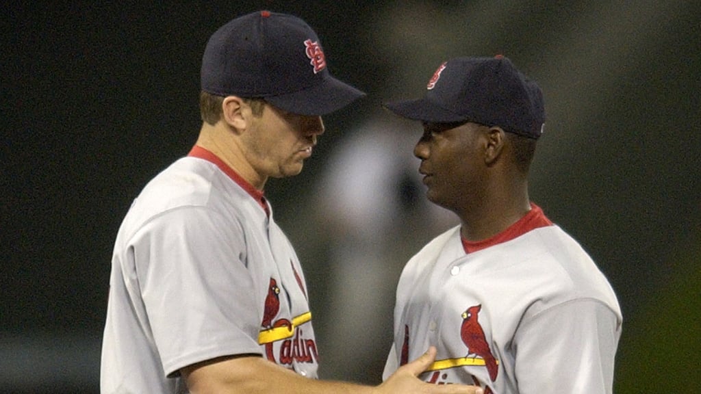 Scott Rolen (left) and Edgar Renteria are among the seven former players up for the Cards' Hall. (AP)