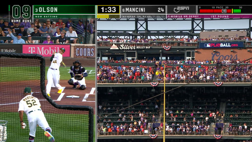 Trey Mancini vs Matt Olson  2021 Home Run Derby 1st Round 