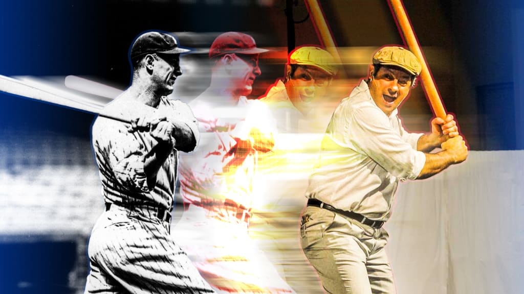 Mario Mascitelli as Lou Gehrig in his play, "L'Ultima Partita" or "The Last Game." Design by Tom Forget.
