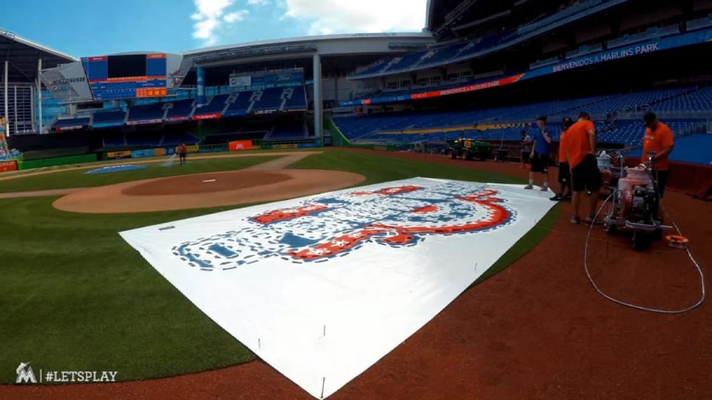 Miami Marlins baseball game at Marlins Park Stadium - Travelers