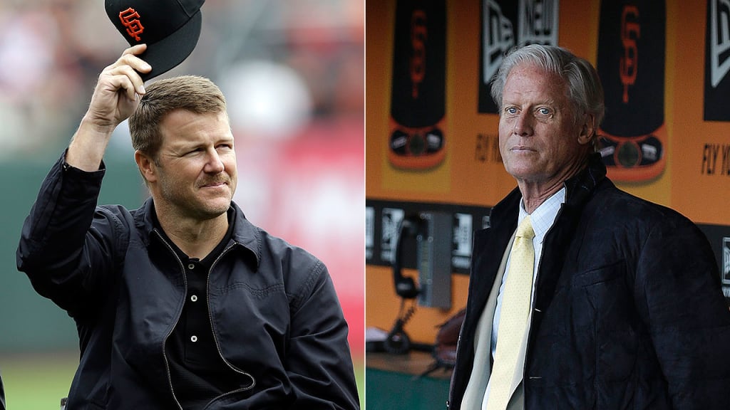 Jeff Kent and Peter Magowan were inducted Monday into the Bay Area Sports Hall of Fame. (AP photos)