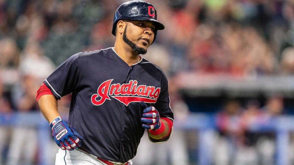 CLEVELAND, OH - SEPTEMBER 14: Edwin Encarnacion #10 of the Cleveland Indians rounds the bases on a solo home run during the sixth inning against the Detroit Tigers at Progressive Field on September 14, 2018 in Cleveland, Ohio. (Photo by Jason Miller/Getty Images)