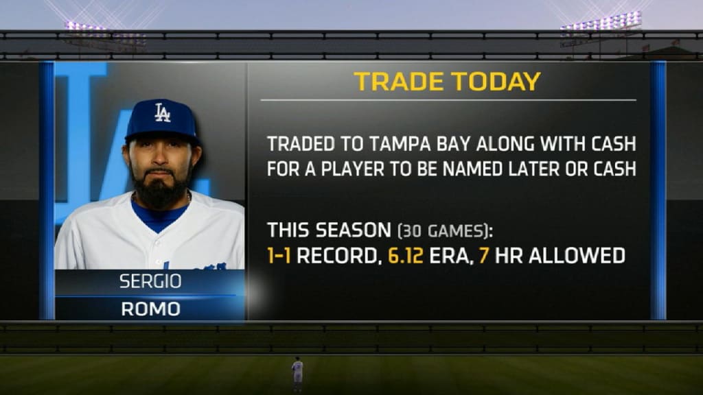 Dodgers trade Sergio Romo to Rays