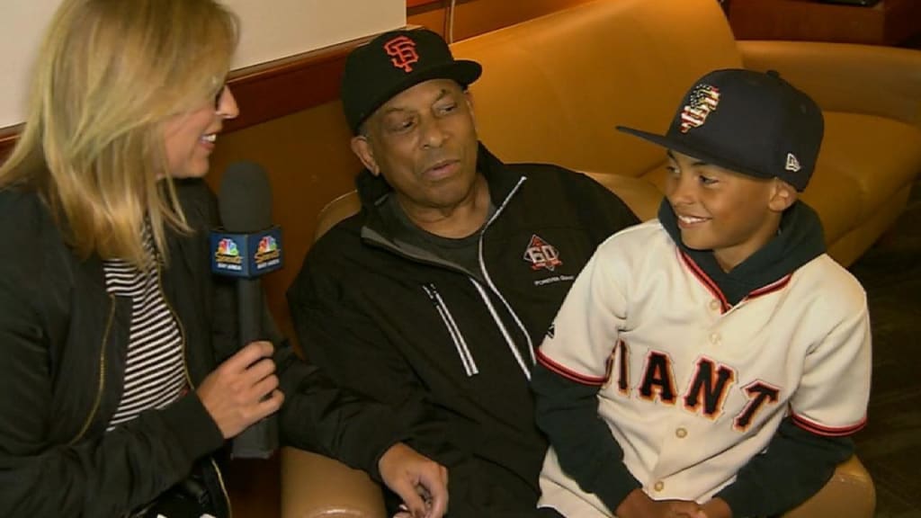 Orlando Cepeda attends Cardinals-Giants game