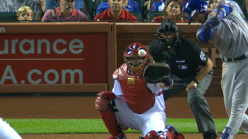 Yadi takes two mask shots, exits