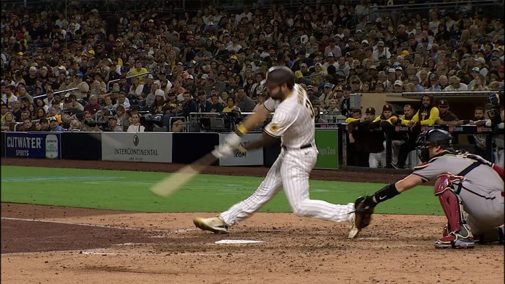 San Diego Padres' Jorge Alfaro batting during the sixth inning of