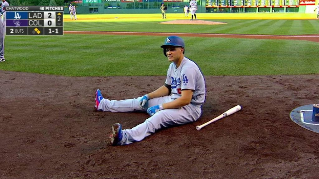 Joc Pederson's foul ball forced teammate Corey Seager to hit the