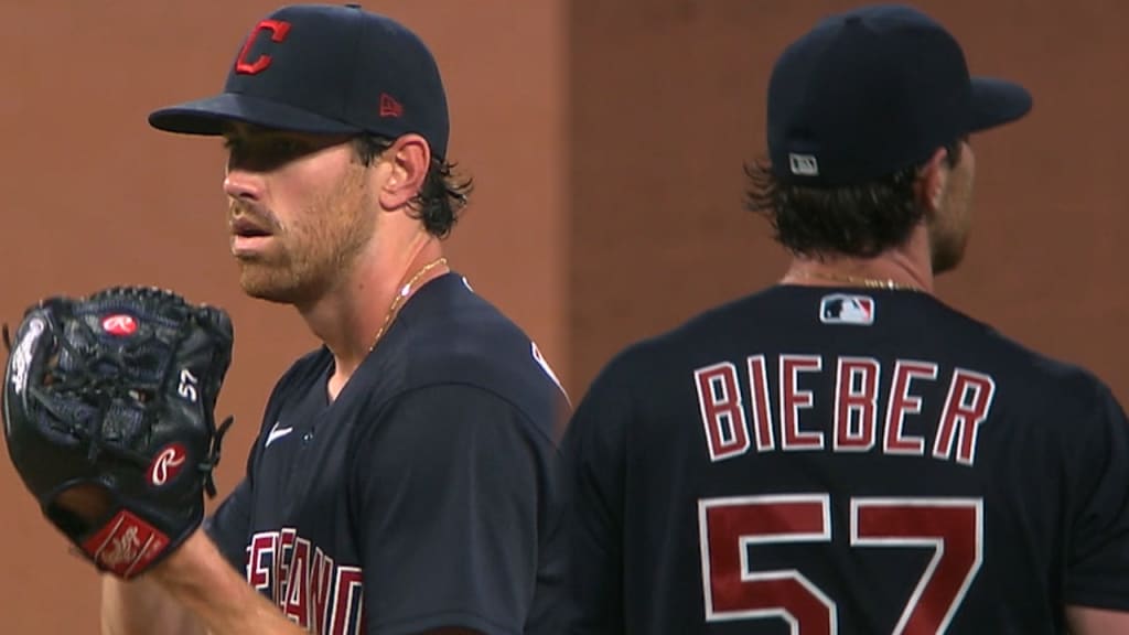 Cleveland Indians Shane Bieber pitched 8 scoreless innings