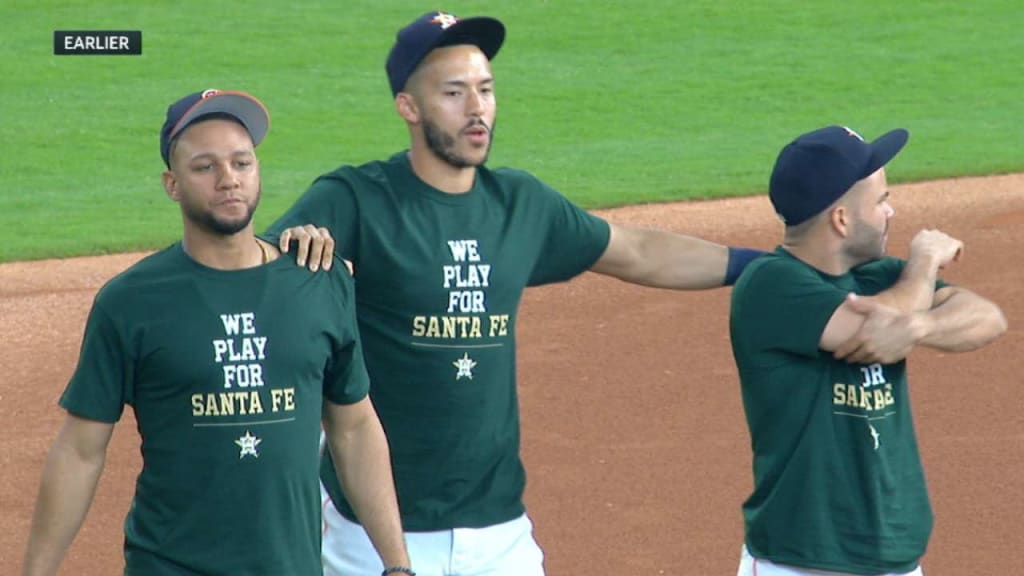 Houston Astros Honor Santa Fe Shooting Victims During Batting