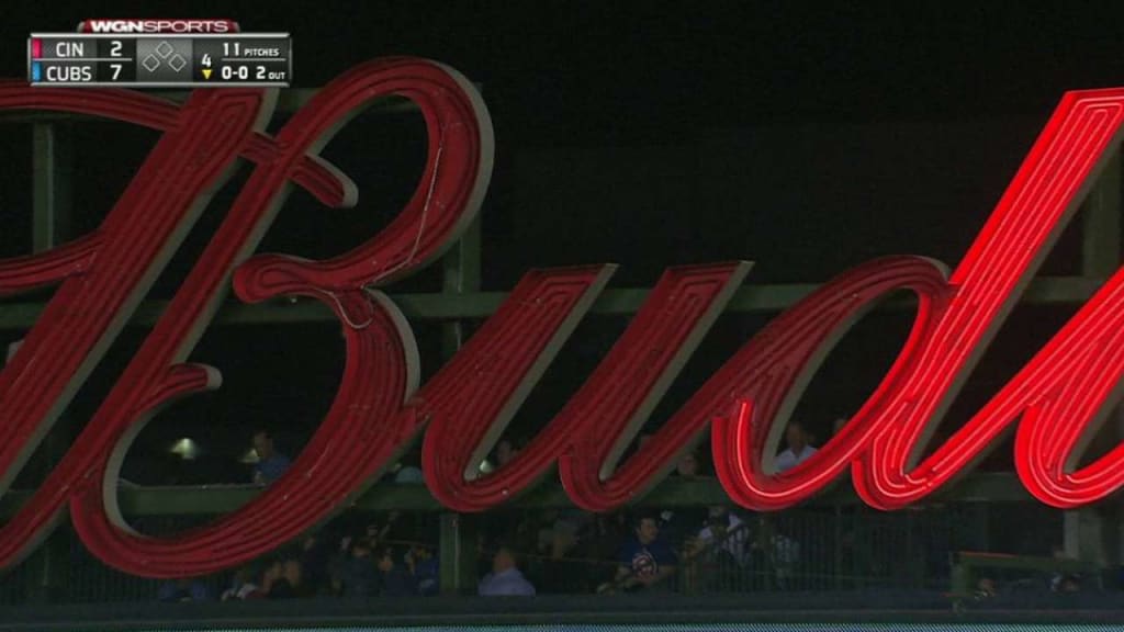 Budweiser beer Chicago Cubs mlb baseball bats tin sign bar game room  wrigley new