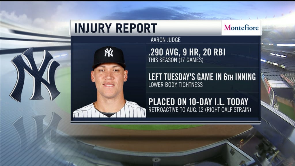 Aaron Judge goes on 10-day IL