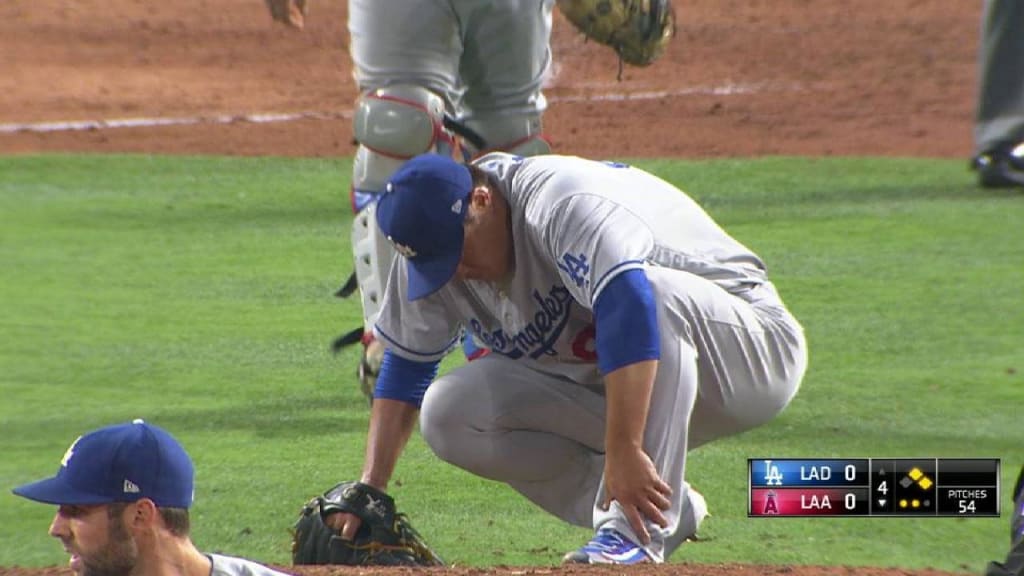 Ryu hit by a comebacker