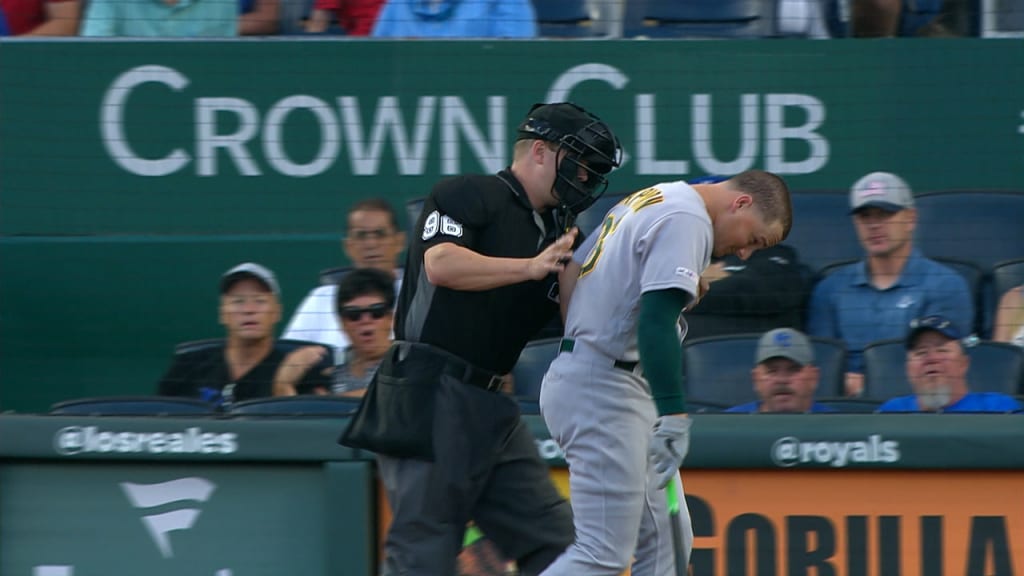 Chapman hit in noggin by pitch