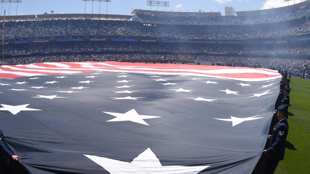 Dodger for a day: Airmen take the field at Dodger Stadium to celebrate  Veterans Day > Edwards Air Force Base > News