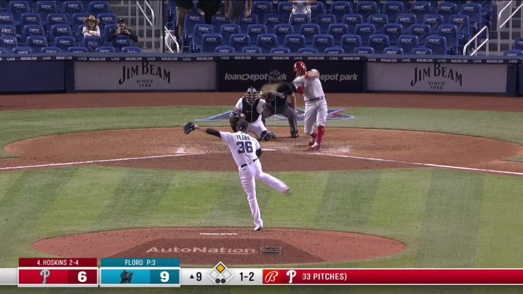 Alcantara tosses 2-hit ball, leads Marlins past Phillies 6-0