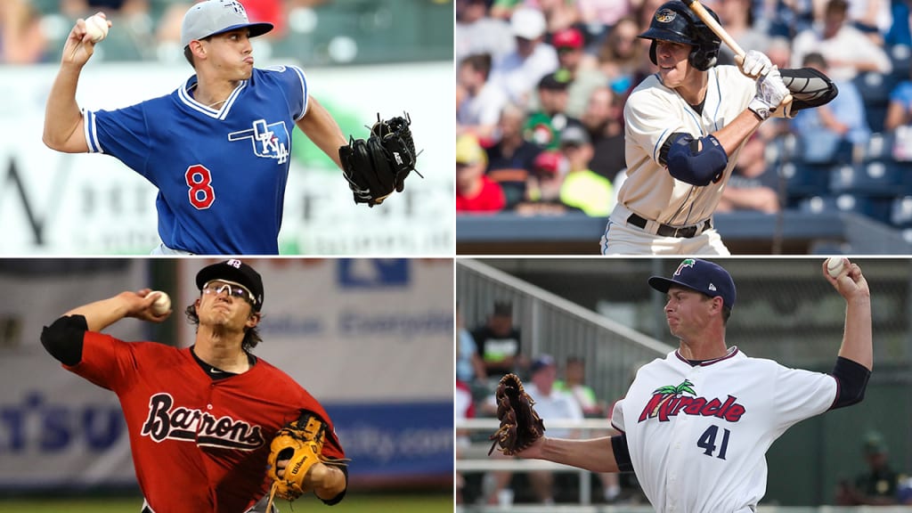 Clockwise from top-left: Jose De Leon, Bradley Zimmer, Stephen Gonsalves and Carson Fulmer.