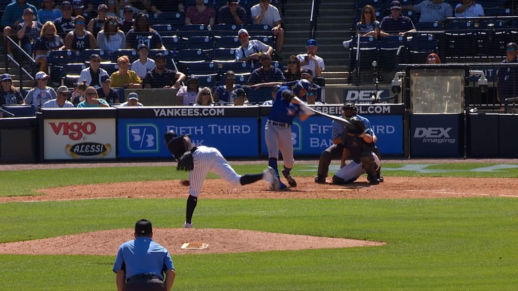 Toronto Blue Jays infielder Greg Bird stands on first base during