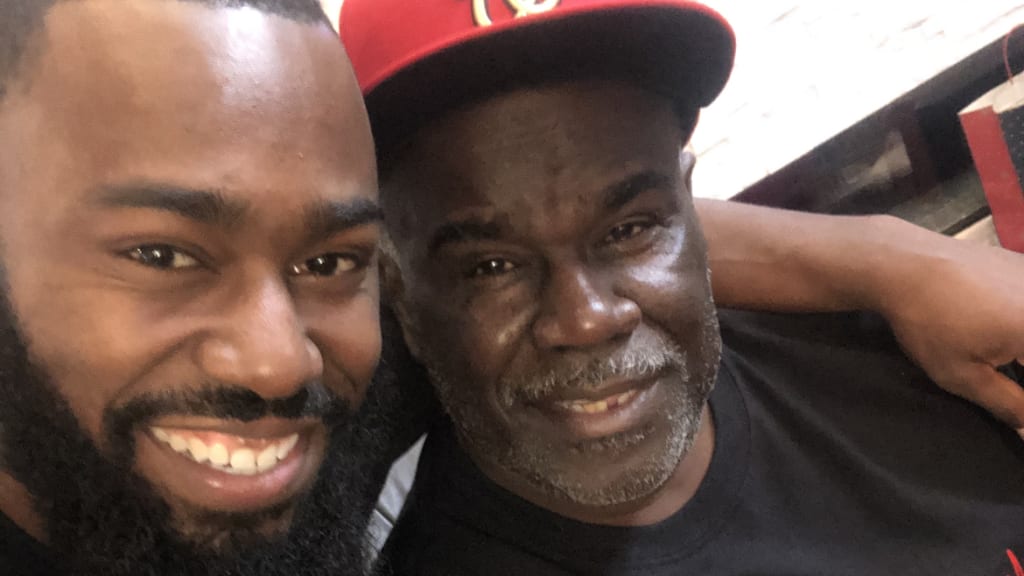 Josh Harrison with his father, Vincent Sr.