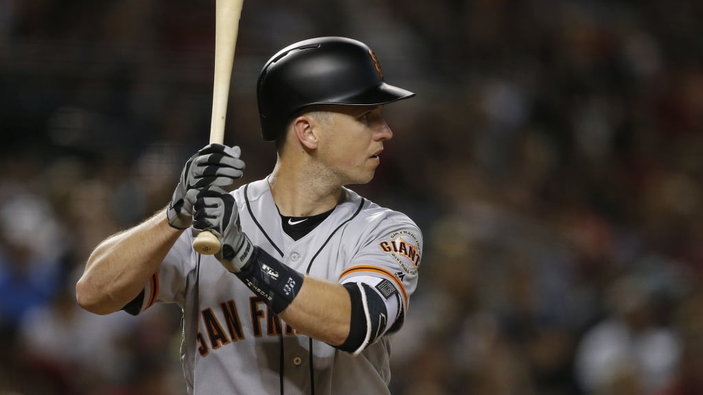 San Francisco Giants catcher Buster Posey steps in to bat against the Arizona Diamondbacks during the sixth inning of a baseball game Friday, June 29, 2018, in Phoenix. (AP Photo/Ross D. Franklin)
