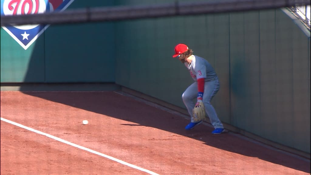 Nats score two on double, error
