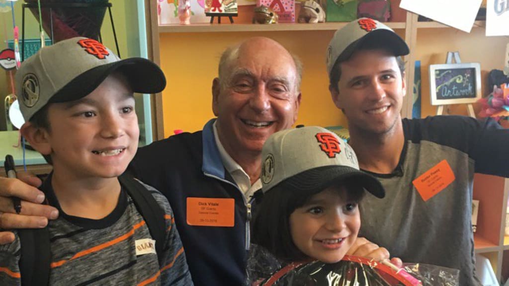 Watch Giants' Buster Posey surprise kids batting childhood cancer – NBC  Sports Bay Area & California