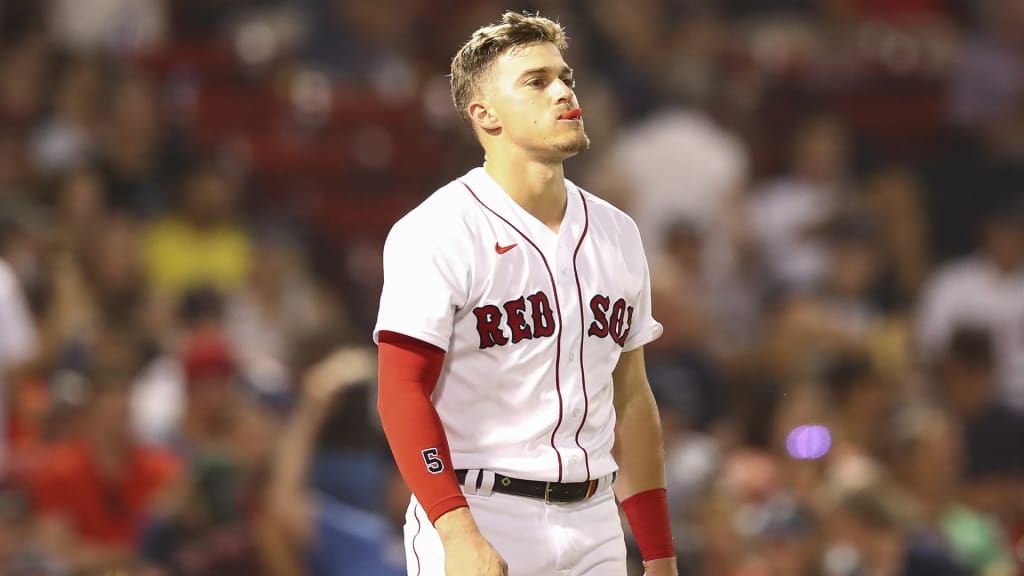 Enrique Hernandez of the Boston Red Sox bats against the Baltimore