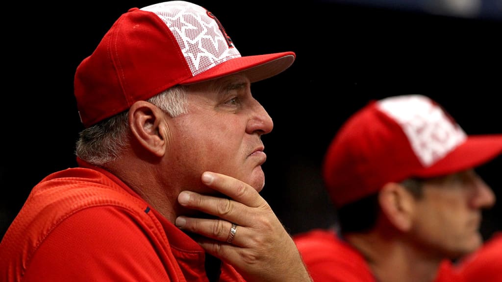 Angels manager Mike Scoscia's bullpen has the 10th-highest ERA in the American League after Monday's loss to the Rays. (Getty)