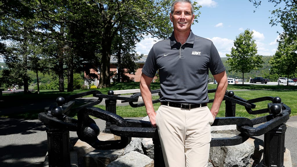All over the West Point campus, there are symbols of American history, including a section of the “Great Chain” that once defended the Hudson River against British forces. The campus landmarks are not altogether different from Yankee Stadium’s Monument Park, but Mike Buddie knows that the athletes he leads are different from those at any other school, as all of his players will spend the next years of their life on active military duty. (Credit: New York Yankees)