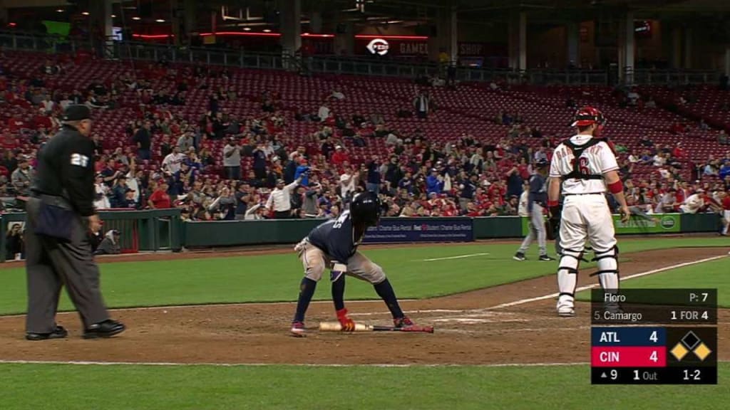 Braves' Adam Duvall was called out on home run after umpire's blunder