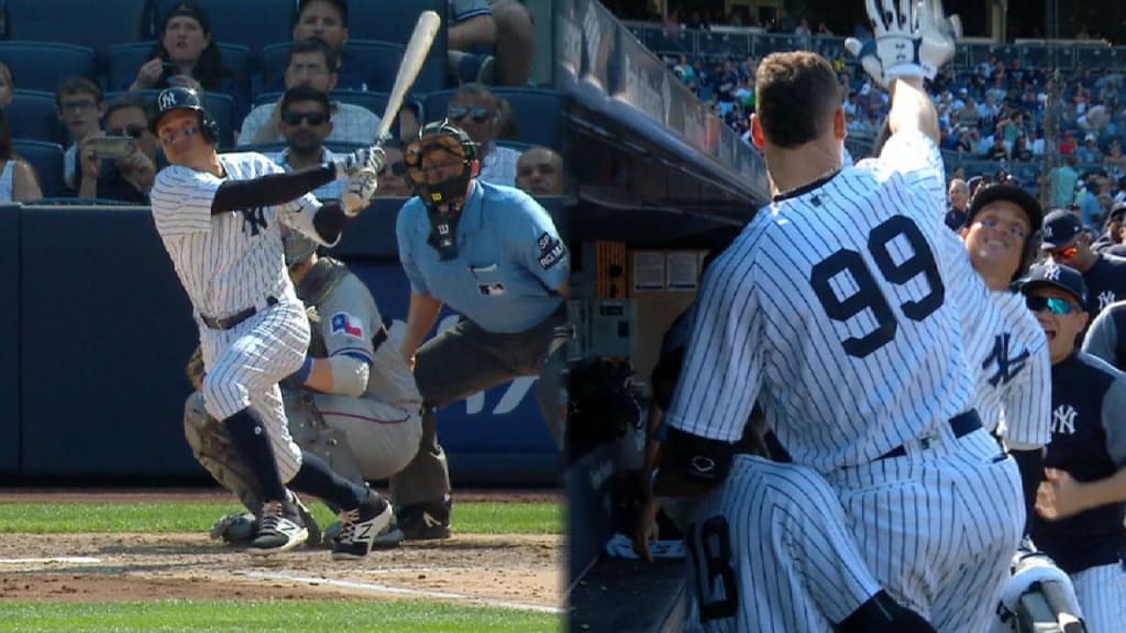 Aaron Judge high fives Ronald Torreyes after hitting his first career grand  slam - pic 1 of 2 in series - Gold Medal Impressions