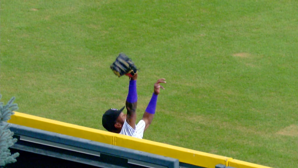 Milwaukee Brewers' Raimel Tapia reacts after hitting a home run