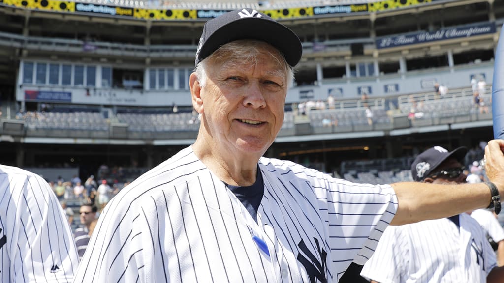 Jorge Posada on deck for his first Yankees Old-Timer's Day