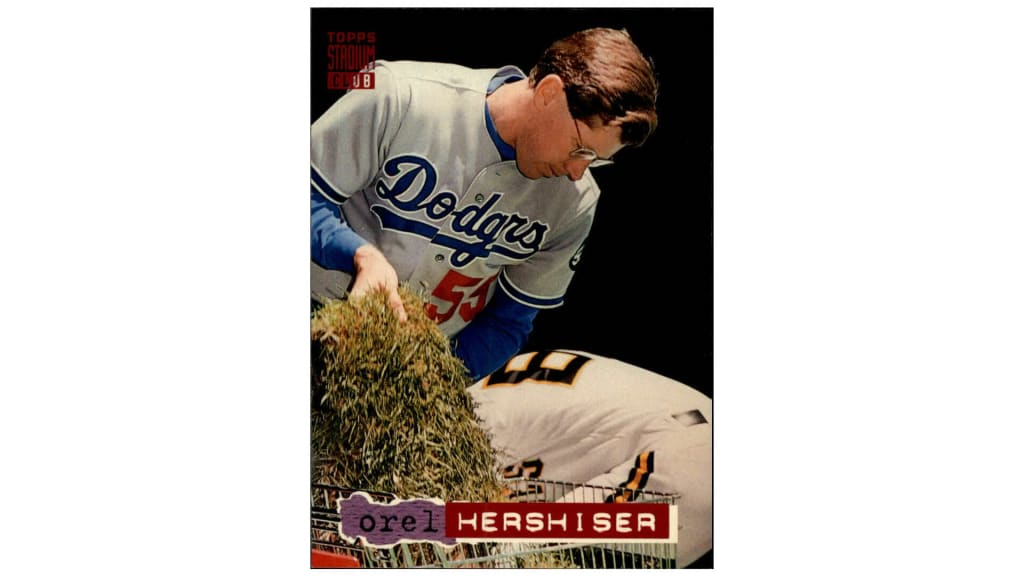 Orel Hershiser's weird Topps baseball card