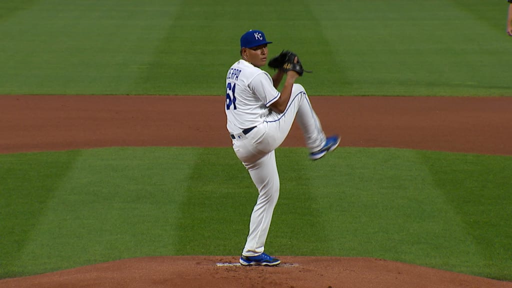 Kansas City Royals' Angel Zerpa plays during a baseball game