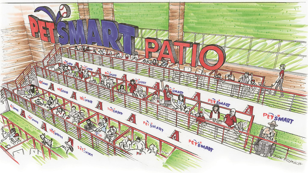 The PetSmart Patio will be located along the main concourse behind the left-center-field wall. (D-backs)