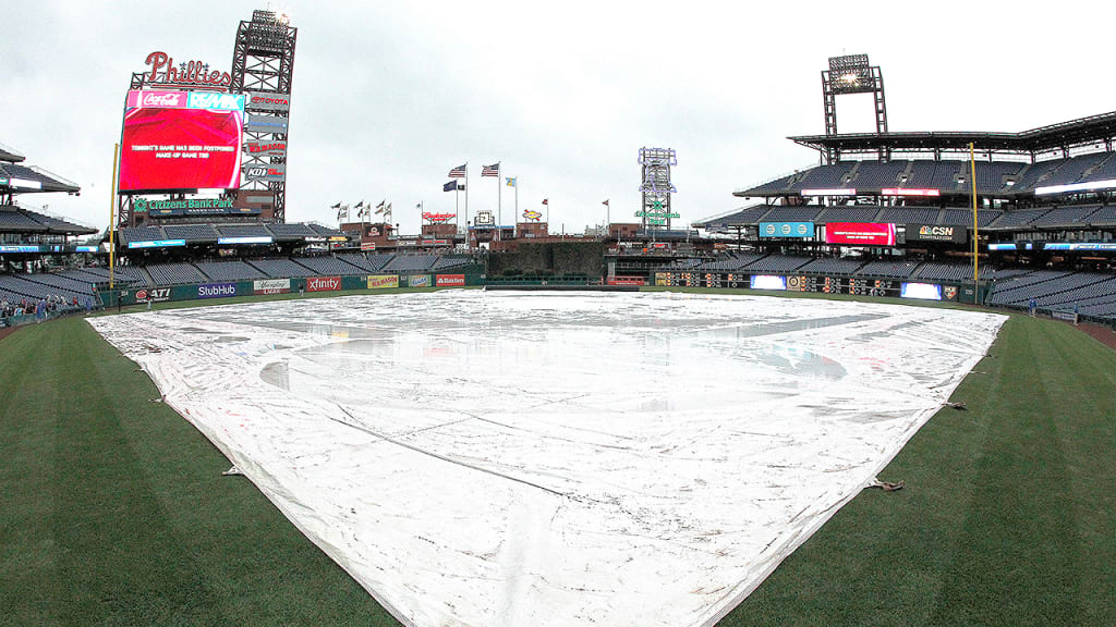 Tuesday's Marlins-Phillies game at Citizens Bank Park was postponed due to rain. (AP)