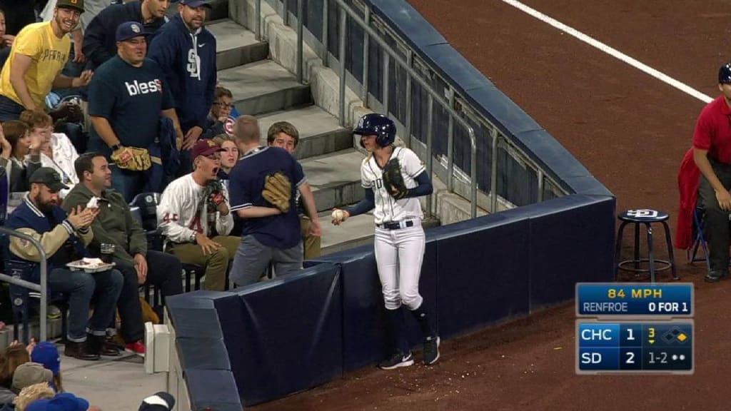 Padres ball girl makes catch of the year on Opening Night
