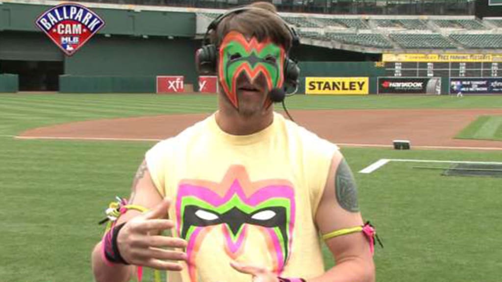 "I don't want to seem like the crybaby that doesn't get the attention, because that's not what I do it for -- I do it because I love the sport," said Josh Reddick, dressed here as The Ultimate Warrior.