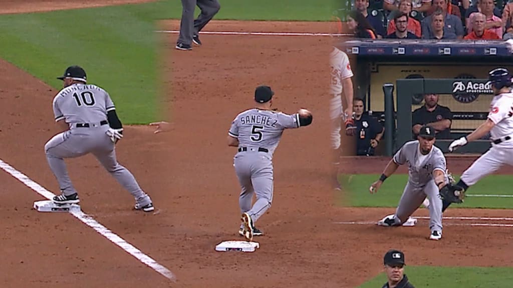 Moncada starts a triple play