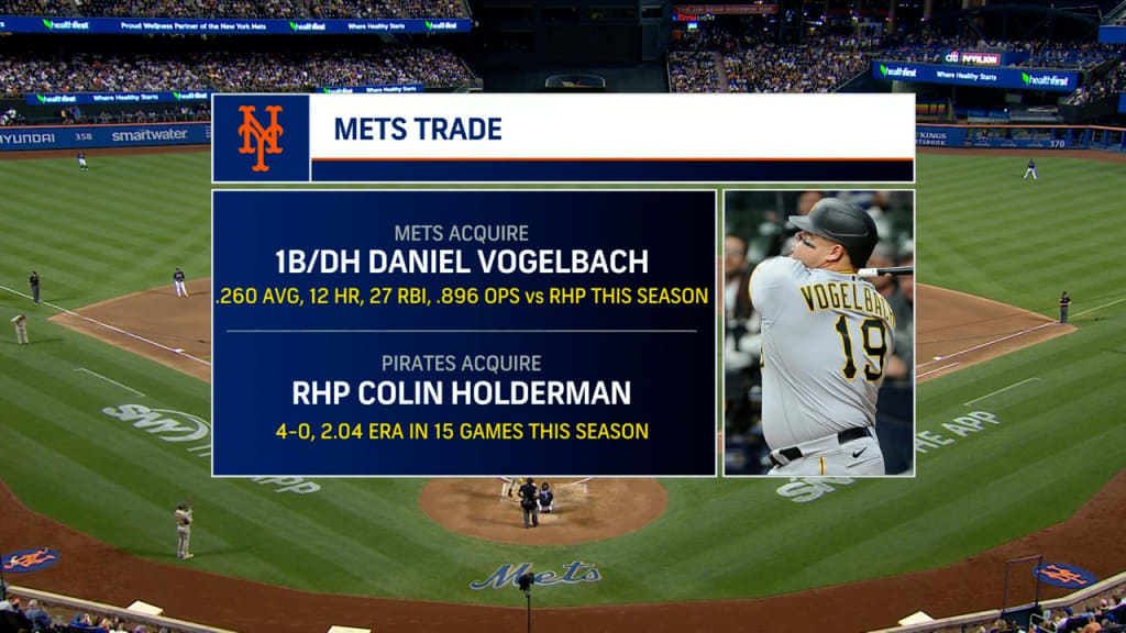 Pirates trade Daniel Vogelbach to Mets for reliever Colin