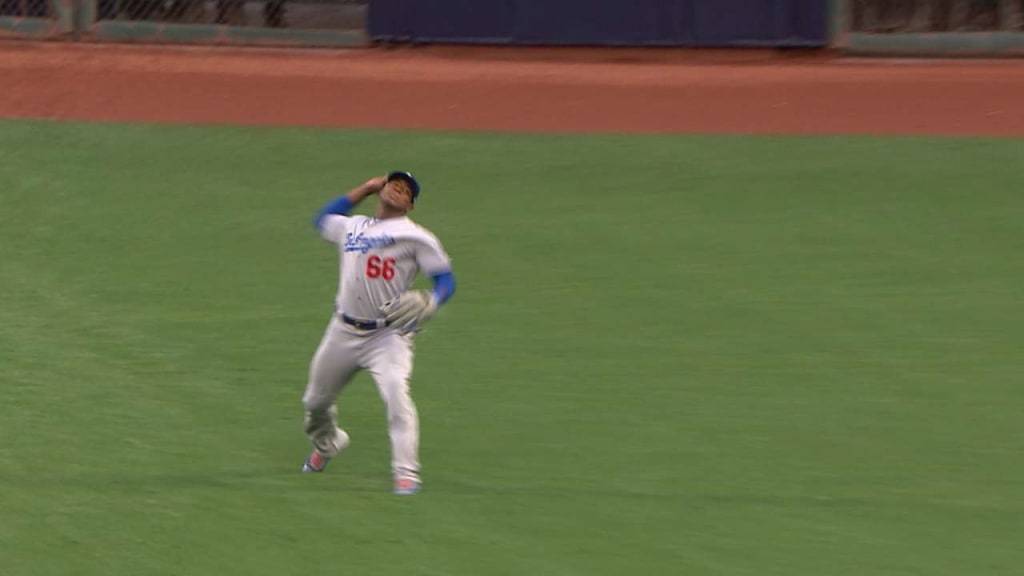 Yasiel Puig's arm is so powerful, it probably titled Earth's axis