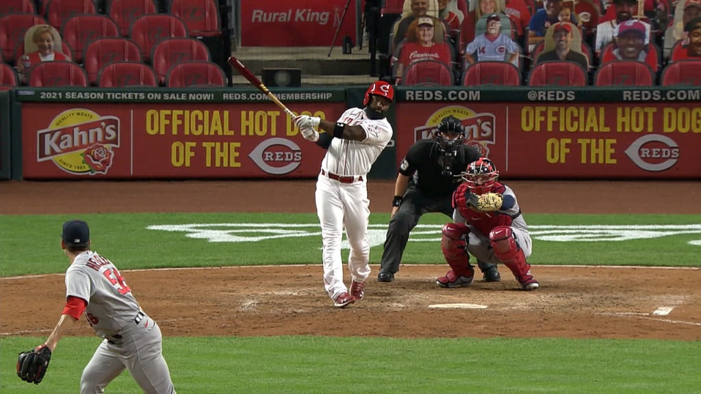 Brian Goodwin's first Reds hit