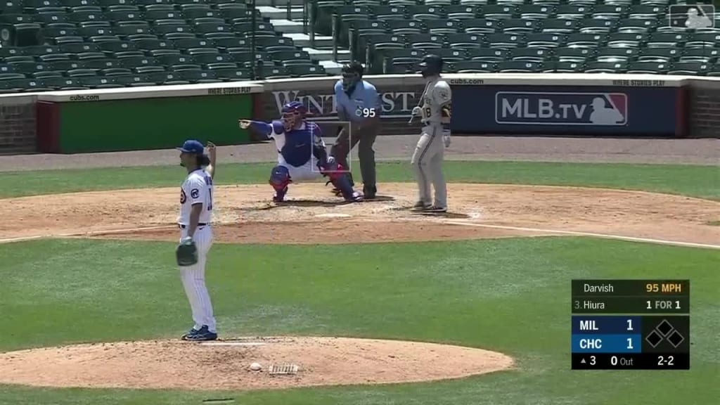 Darvish's four-seam K's in 2020