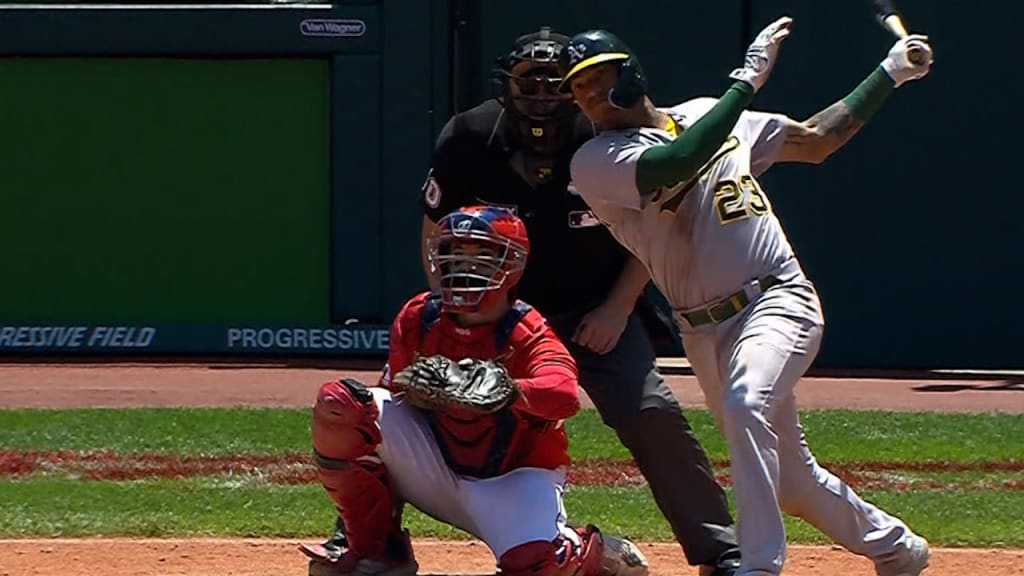 St. Petersburg, FL. USA; Oakland Athletics center fielder Cristian