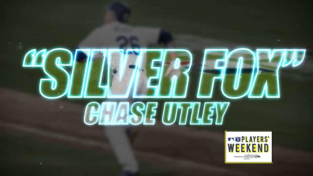 Chase Utley Silver Fox Los Angeles Dodgers Majestic 2017 Players