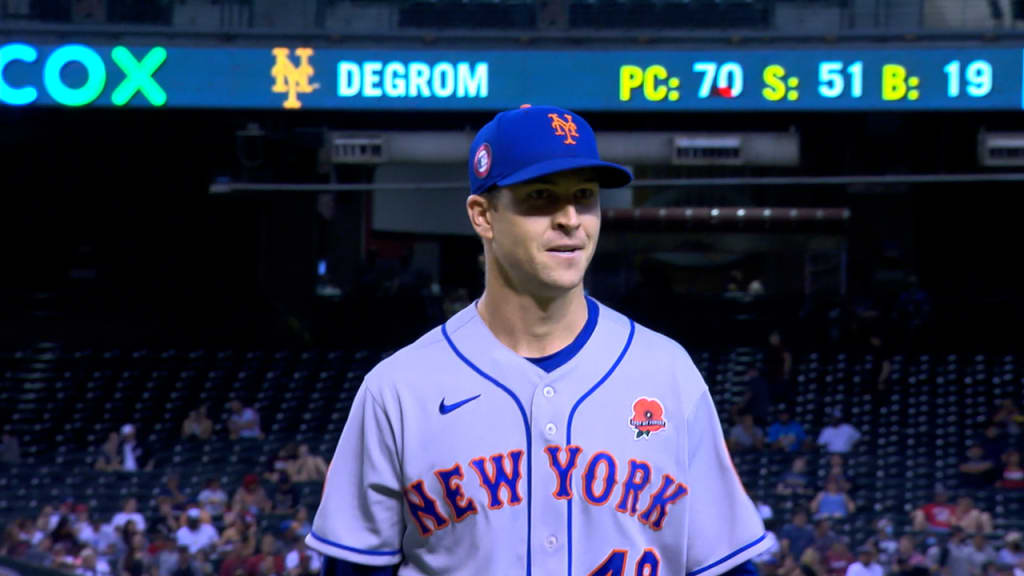 Jacob deGrom K's 8 over 6 innings