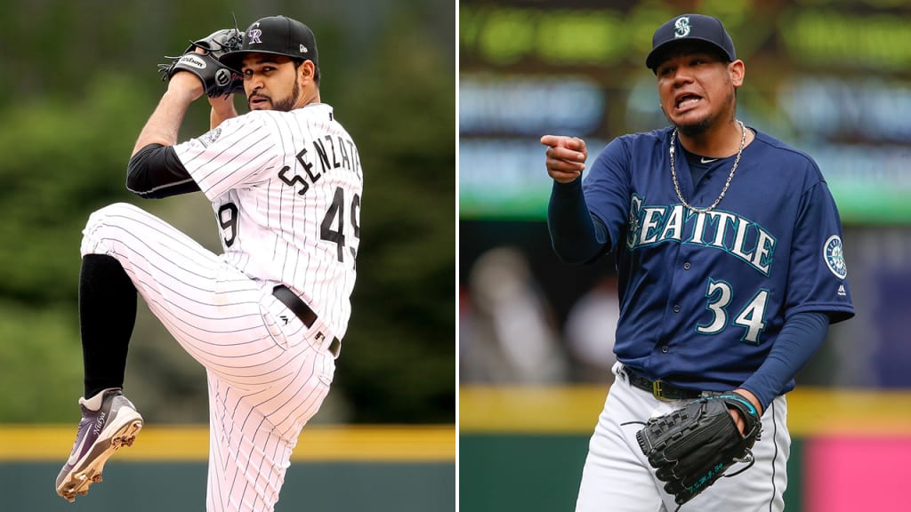 Antonio Senzatela said it was a dream to meet Felix Hernandez, his favorite pitcher while growing up. (AP)