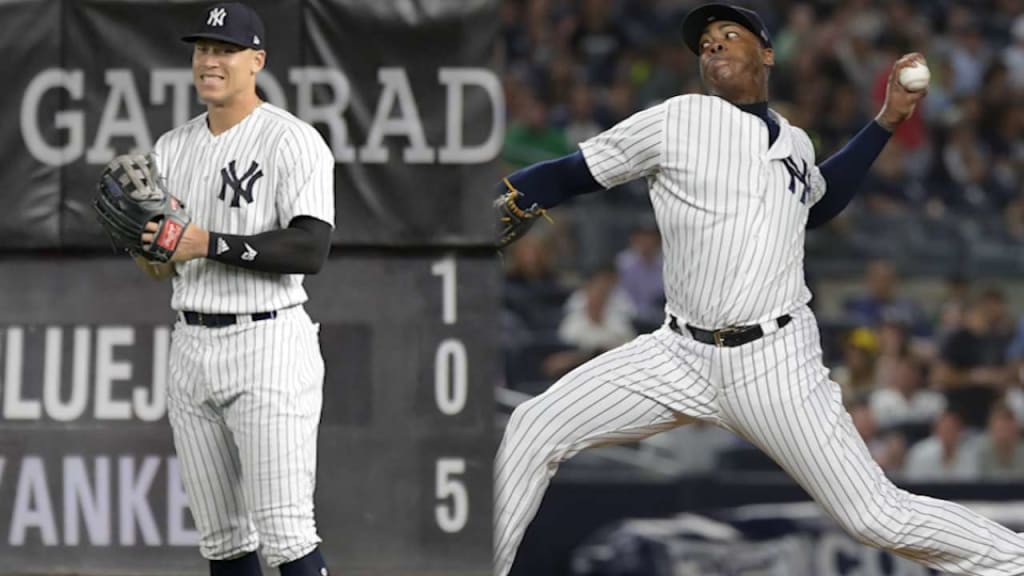 Aaron Judge, Aroldis Chapman take part in simulated game 'without